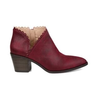Journee Collection Tessa Cutout Bootie Wine 8.5